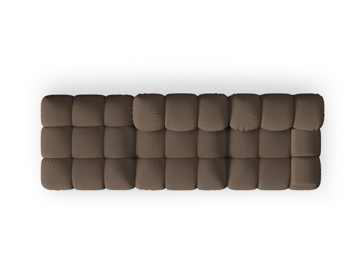 SOFA modular links Bellis aus 3D-Stoff braun 4 Sitzplätze - Braun, Textil (94/70/282cm) - Micadoni