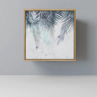 SIDEBOARD PALM VEIL, Eichefarben, 57,5x42x57,5 cm, Ohne Füße - Eichefarben/Multicolor, Holzwerkstoff (57.5/57.5/42cm) - SpaceRebels