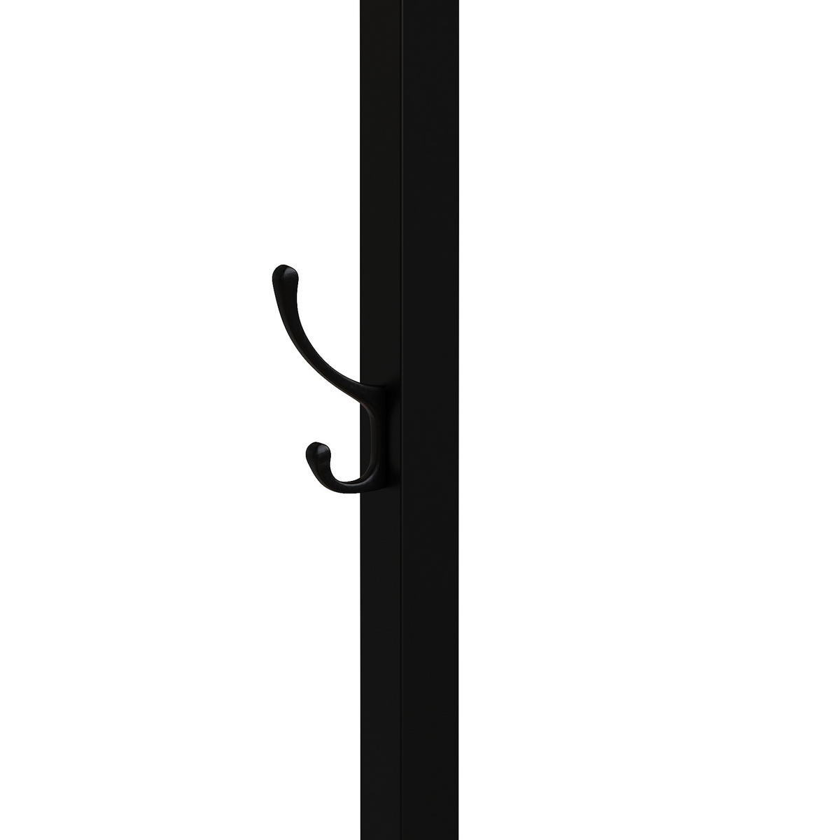 BUFFET in Schwarz Küchenschrank mit Hängeregal, Arbeitsplatte & Stromanschluss, 107/62/183cm(B x T x H),für Küche & Ess- - Schwarz, Holzwerkstoff/Metall (107/183/62cm) - STILVORA