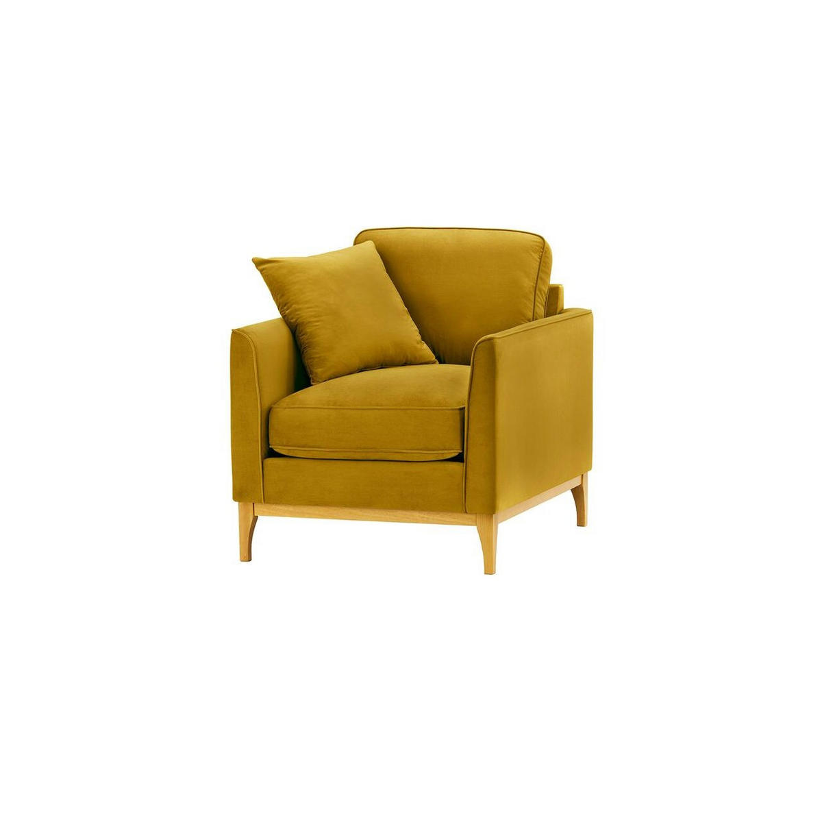 SESSEL Linara-Velluto 8 - Gelb, Holz/Textil (81/91/95cm)