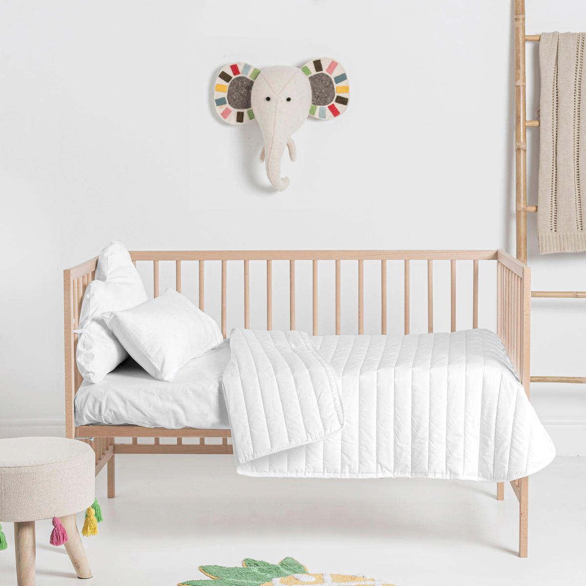 TAGESDECKE dash 100x130 cm (kinderbett) weiss - Weiß, Textil (100/130cm) - Happy Friday