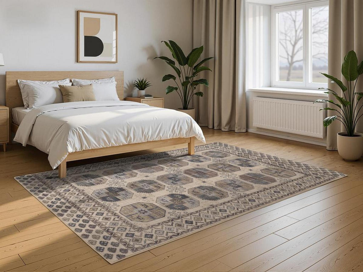 VINTAGE-TEPPICH Mastic Beige/Grau 200x290 cm - Multicolor, Textil (200/290cm) - Vercai Rugs