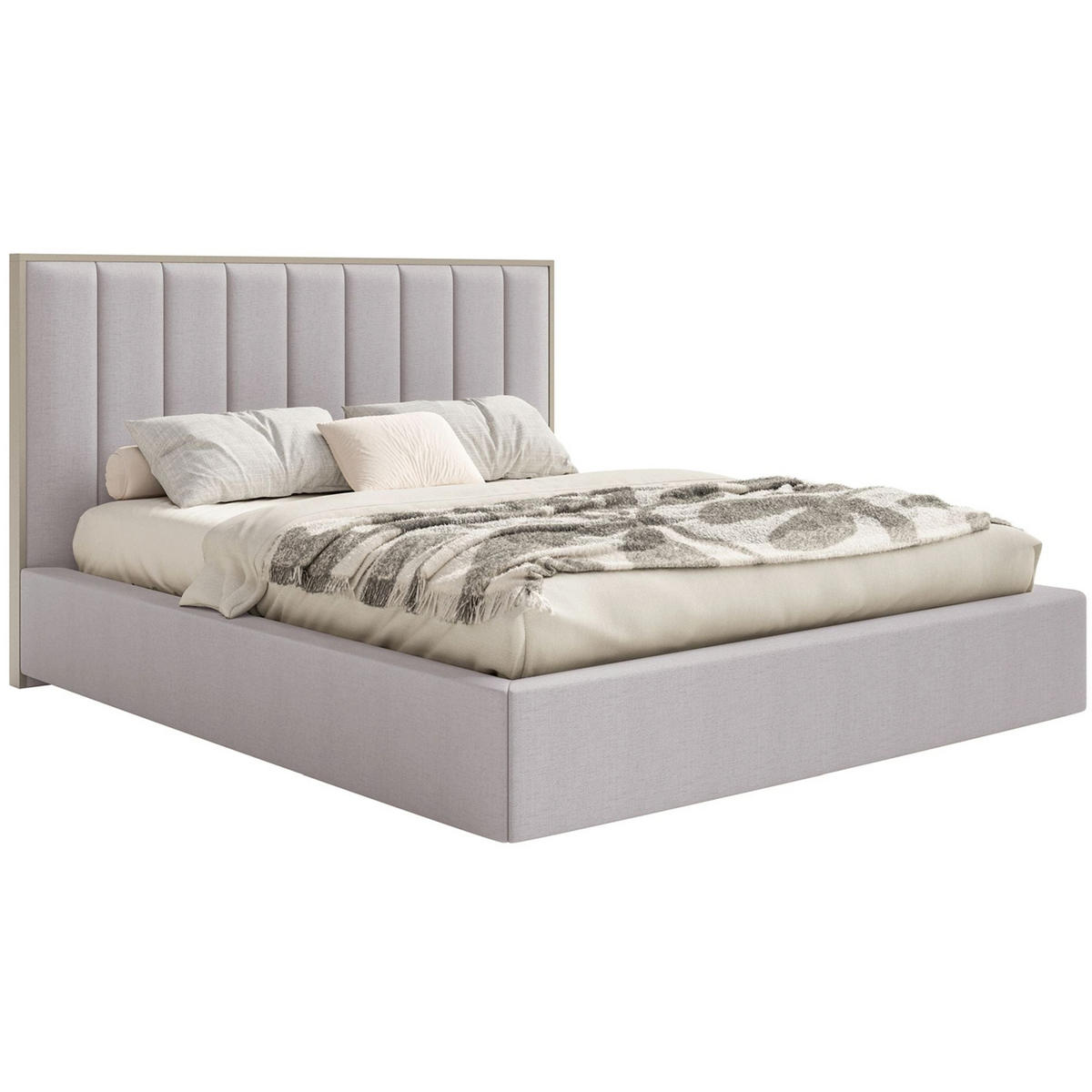 POLSTERBETT Togents Grau mit Chenillebezug, 180x200 cm - Grau, Textil (180/200cm) - Selsey
