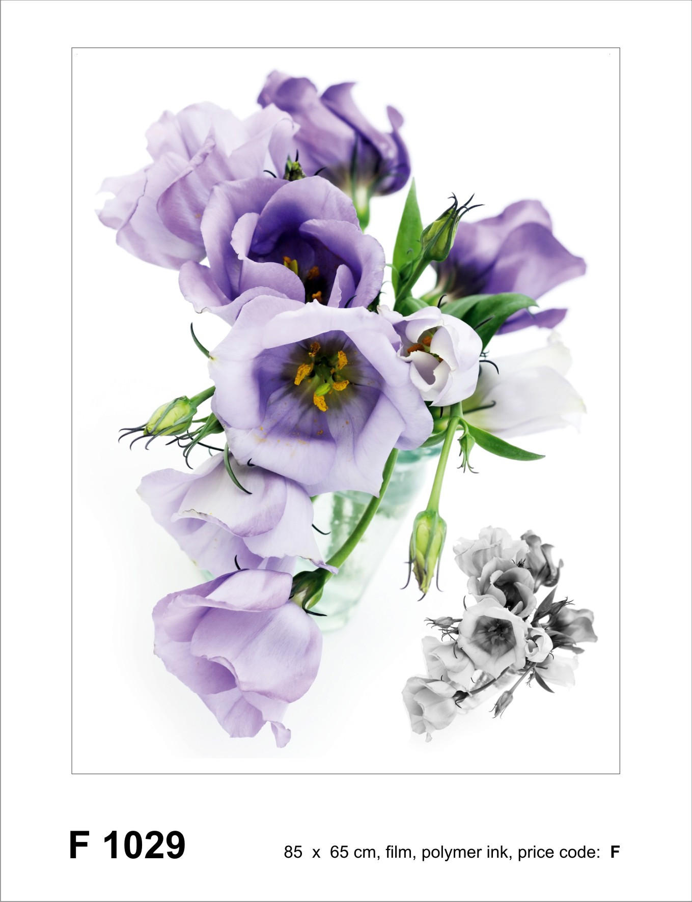 WANDTATTOO Blumen 85 x 65 cm - Lila, Papier (85/65/65cm) - Sanders & Sanders