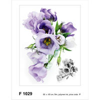 WANDTATTOO Blumen 85 x 65 cm - Lila, Papier (85/65/65cm) - Sanders & Sanders