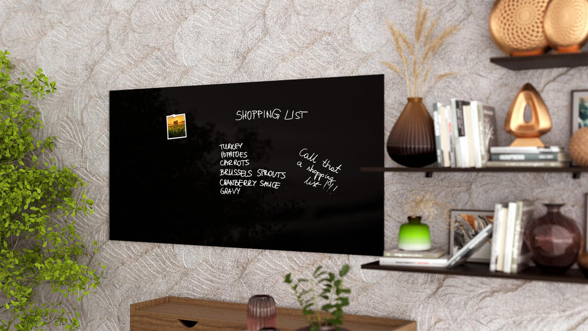 GLASBOARD - Schwarz 120x60cm - Schwarz, Glas (120/60/0.7cm) - ALLboards