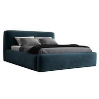 POLSTERBETT LUMO 120x200 Blau - Blau, Textil (120/200cm) - A&J MöbelLand