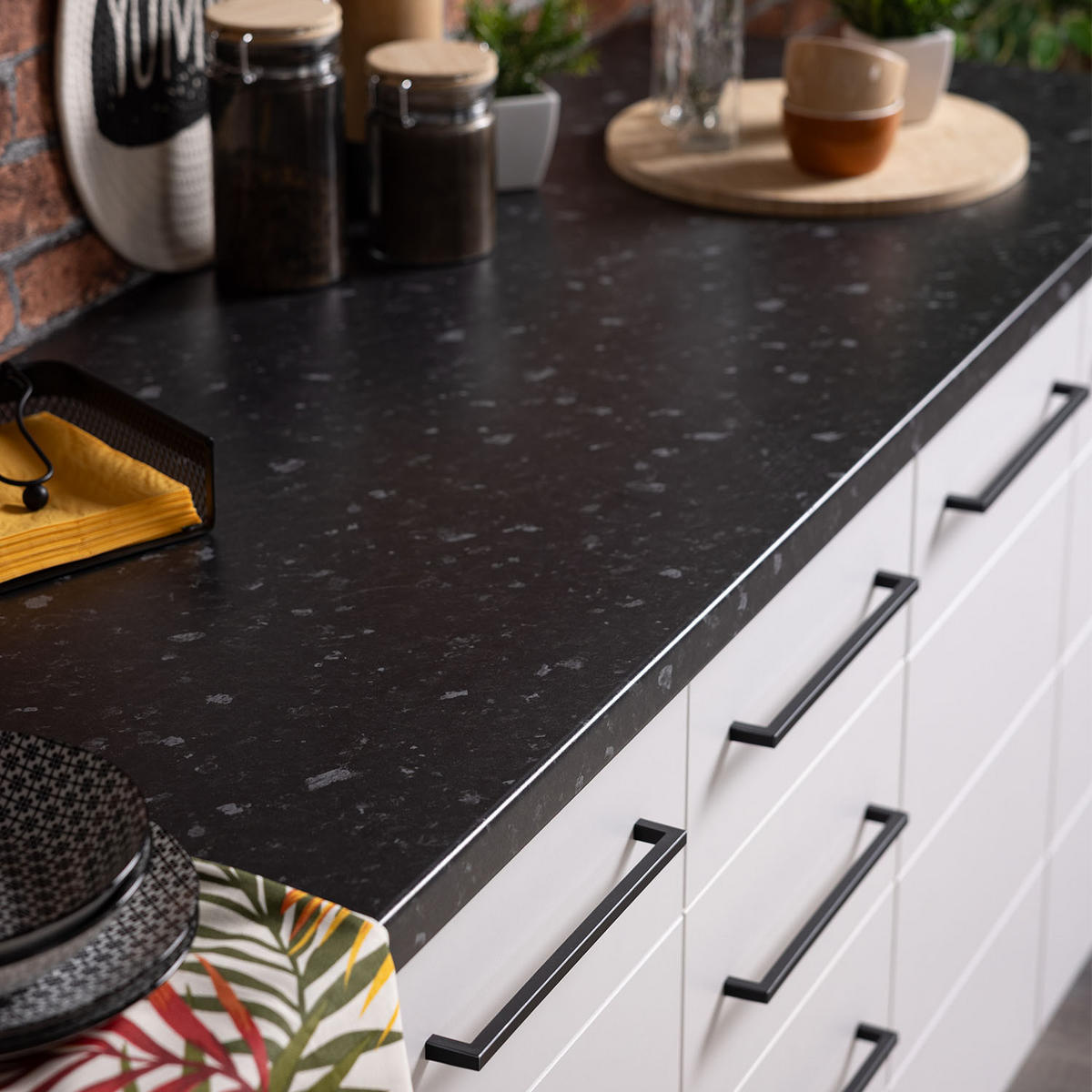 KÜCHENLEERBLOCK 200 cm Weiß - Schwarz/Weiß, Holz (200/200/60cm) - Homestyle4u