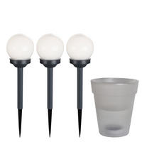 LED AUSSENLEUCHTE Solar Steckleuchte Weiß 4er Set - Weiß, Kunststoff (16.7/16.7/19.5cm)