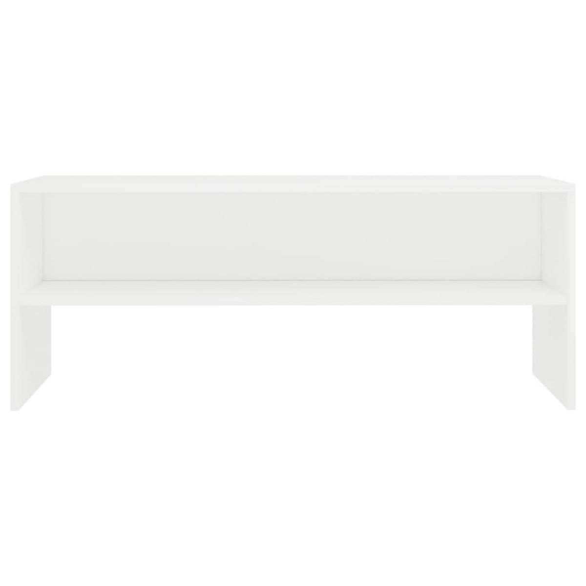 LOWBOARD mit 1 offenen Fach 100/40/40 cm aus Holzwerkstoff in Weiß - Weiß, Holz (100/40/40cm) - vidaXL