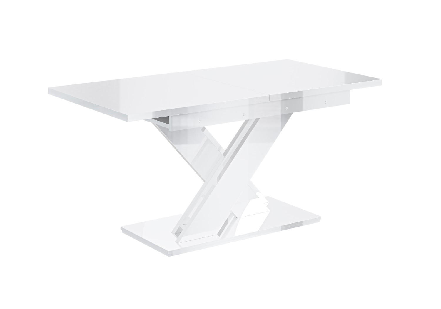 ALTDECOR VÝSUVNÝ jídelní stůl 140–180 × 80 × 75 cm – vysoce lesklá bílá – RONX