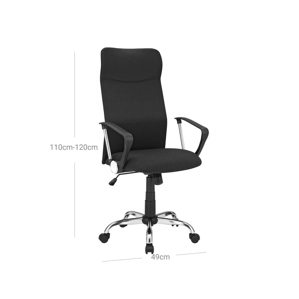BÜROSTUHL Orlando - Schwarz, Metall (63/120/63cm) - Hansiro