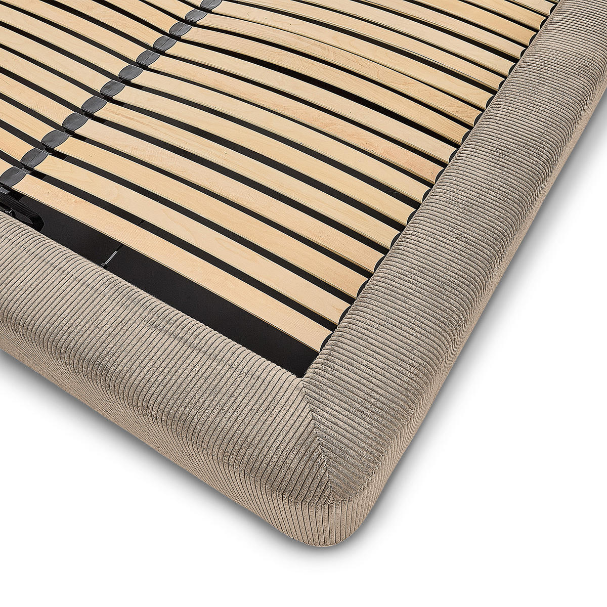 POLSTERBETT - Taupe, Textil (160/200cm) - home24