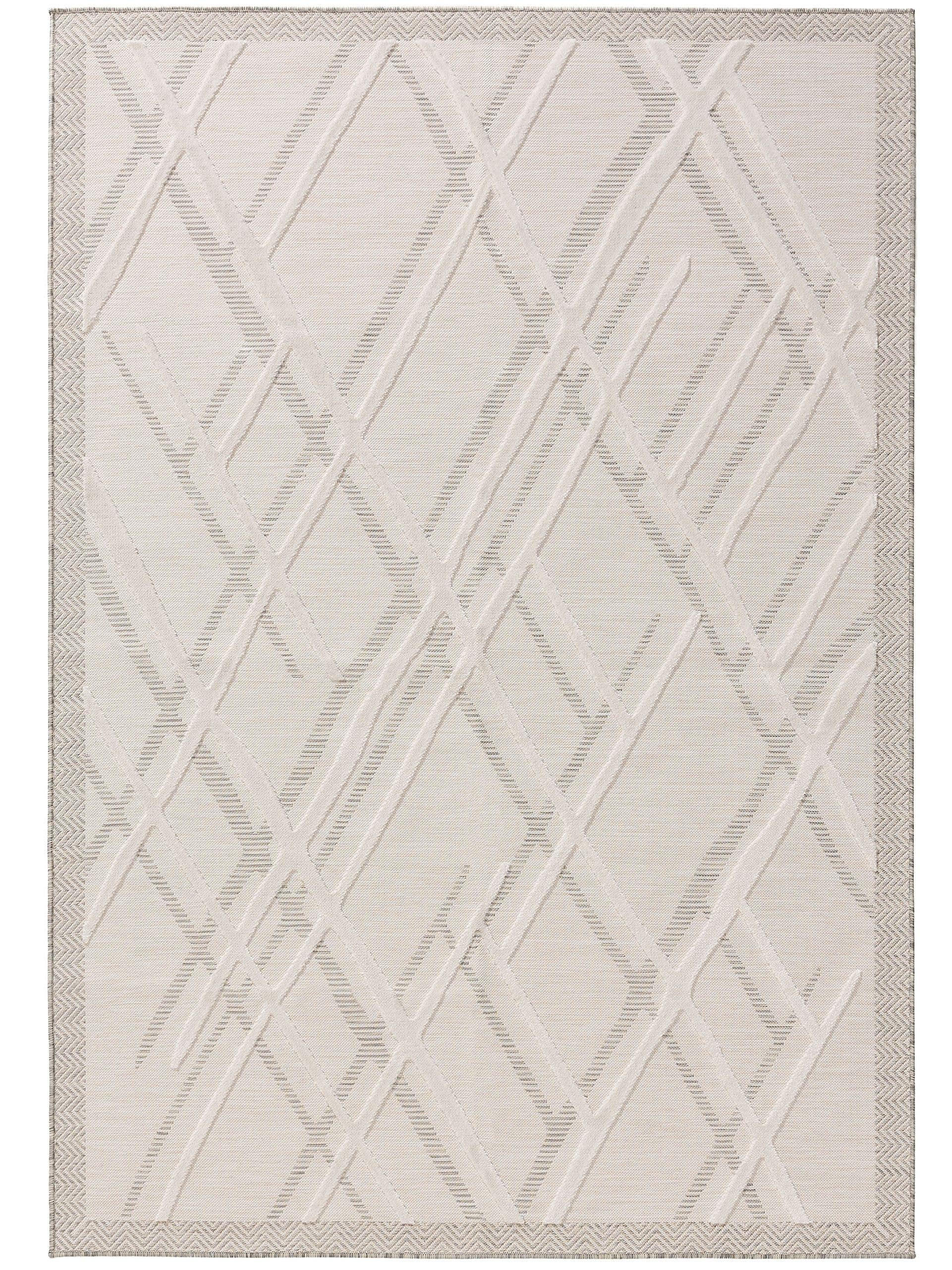 OUTDOORTEPPICH Flora Cream 80x150 cm - Creme, Kunststoff (80/150cm) - benuta