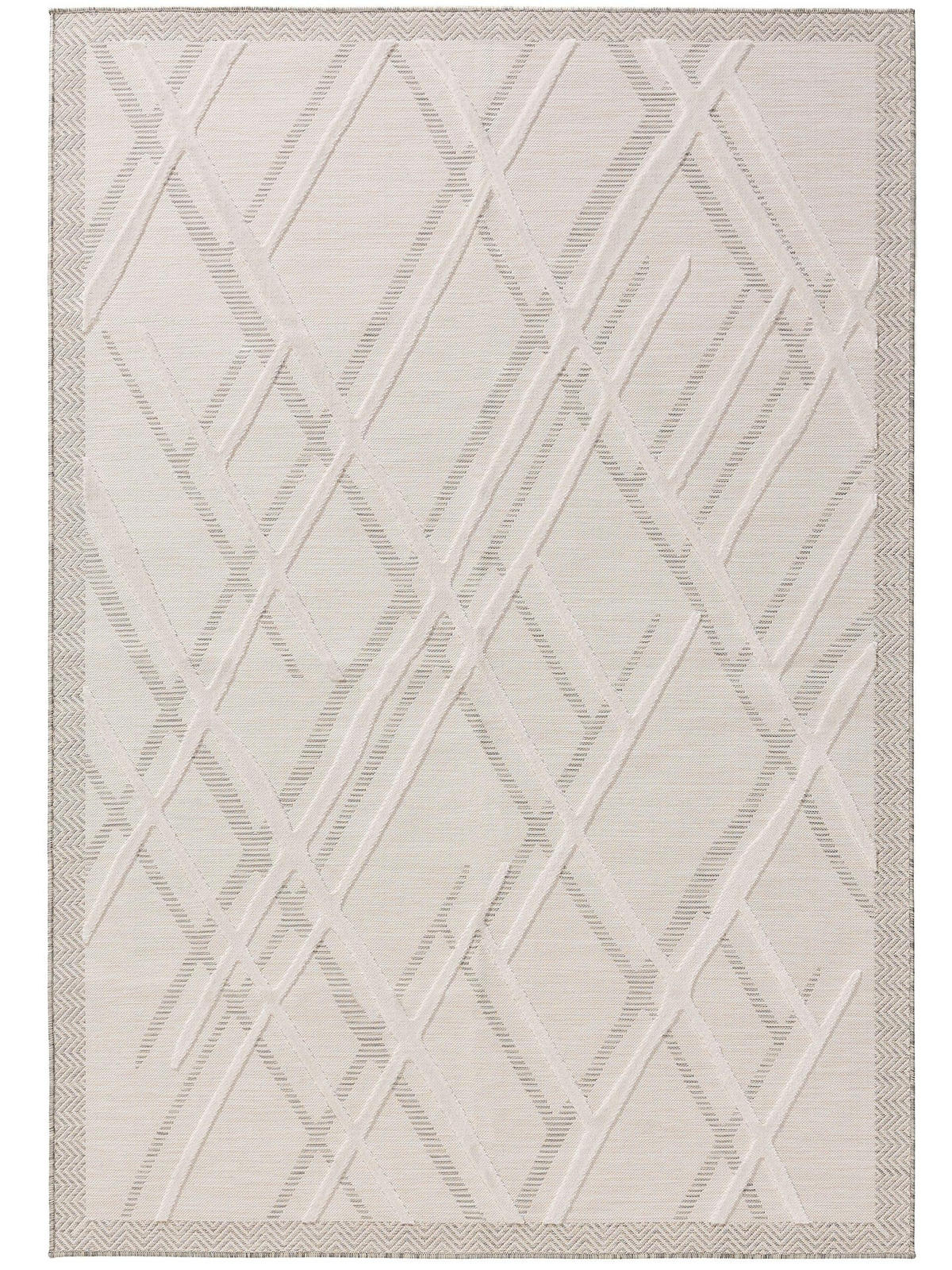 OUTDOORTEPPICH Flora Cream 160x230 cm - Creme, Kunststoff (160/230cm) - benuta