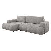 ECKSOFA Haiti, Seite: Links LC+2R - Hellgrau/Schwarz, Holz/Textil (276/156cm) - MIRJAN24