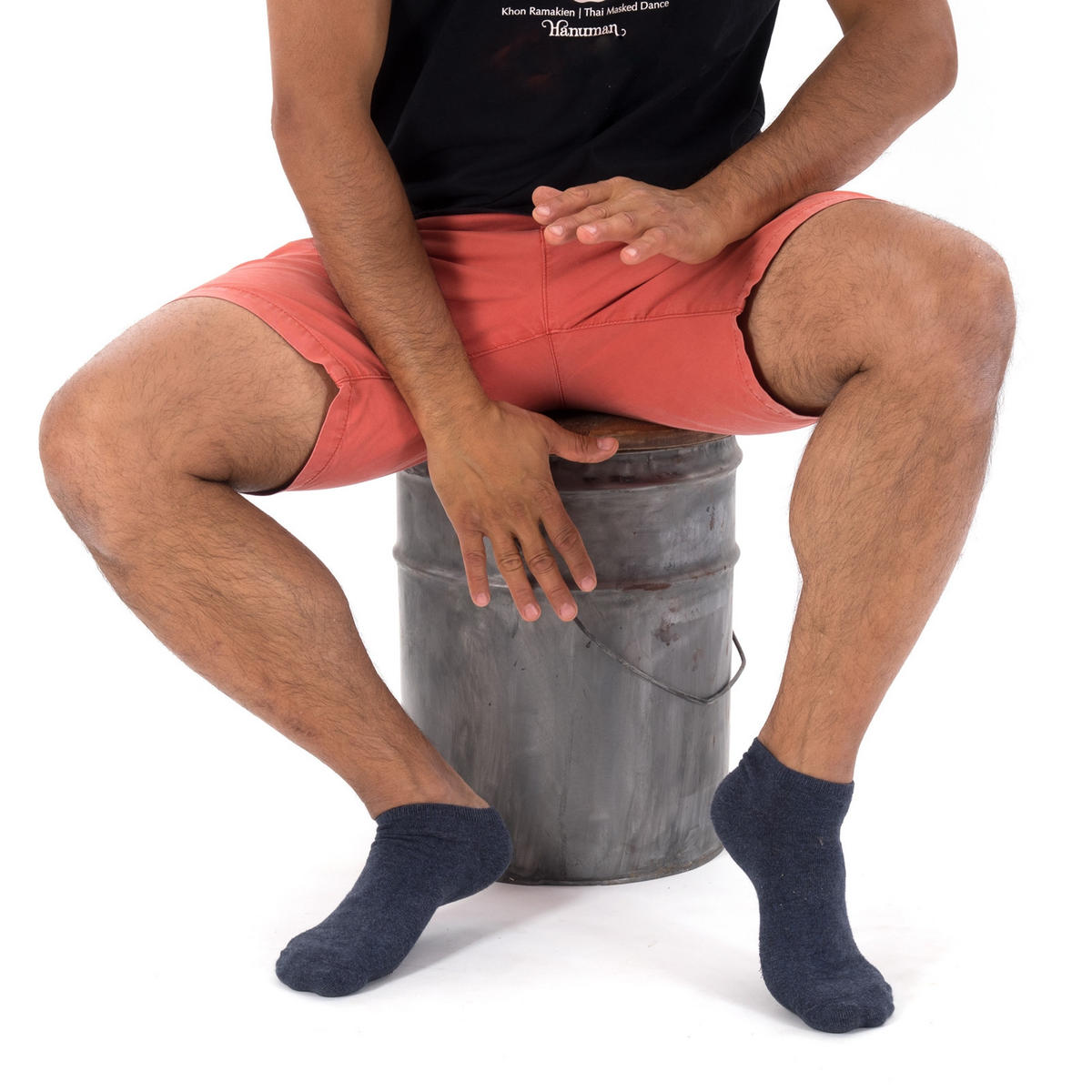 BEISTELLTISCH BARREL Metall rund mit Holzplatte - Silberfarben, Kunststoff (30/30/40cm) - DESIGN DELIGHTS