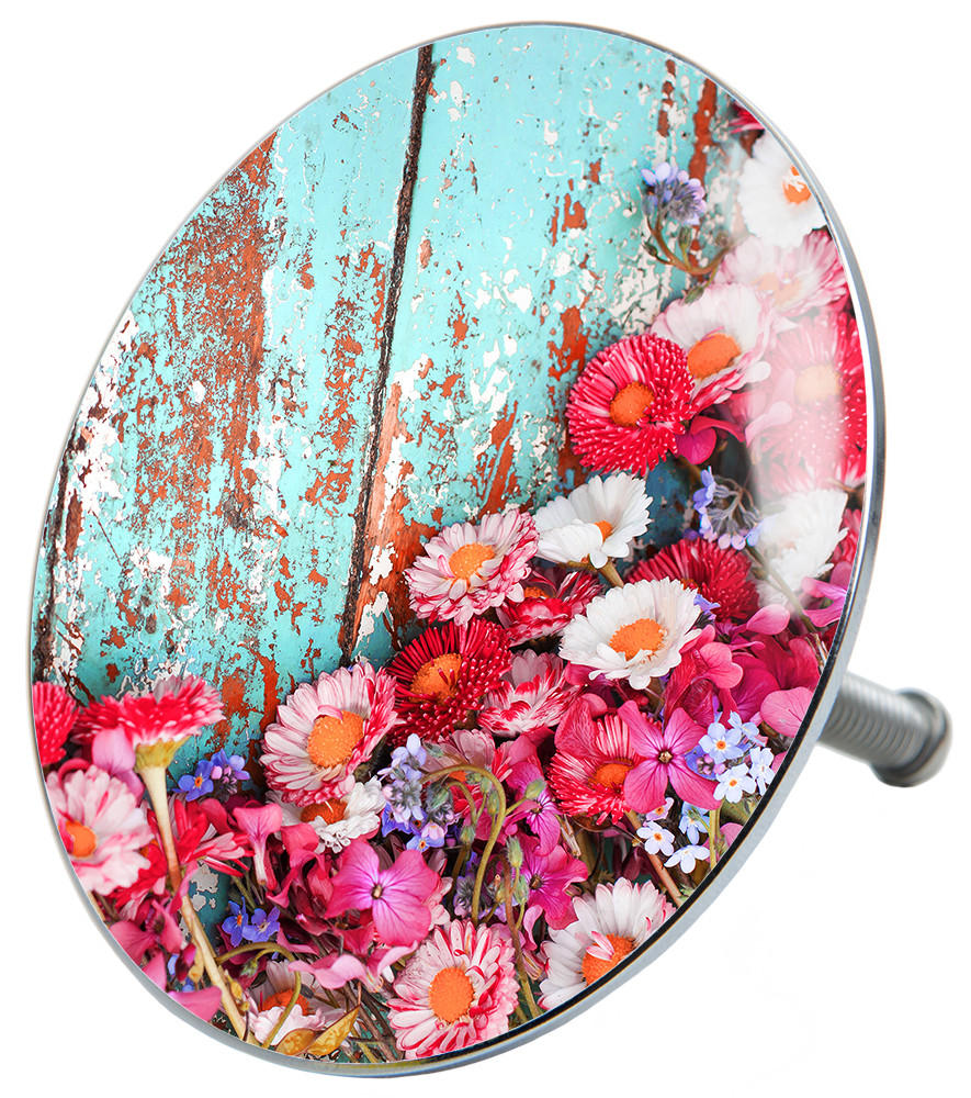 BADEWANNENSTÖPSEL Spring - Pink, Metall (8/10/10cm) - Sanilo