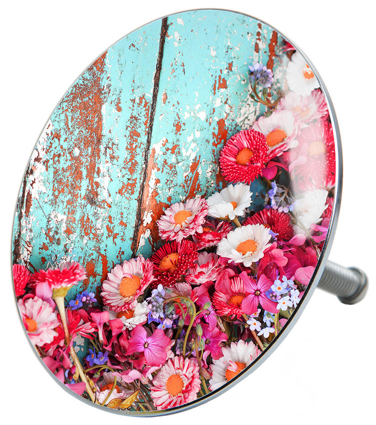 BADEWANNENSTÖPSEL Spring - Pink, Metall (8/10/10cm) - Sanilo