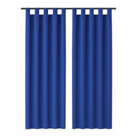 SCHLAUFENSCHAL blickdicht 140x175 cm Blau 2er-Pack - Blau, Textil (140/175cm)