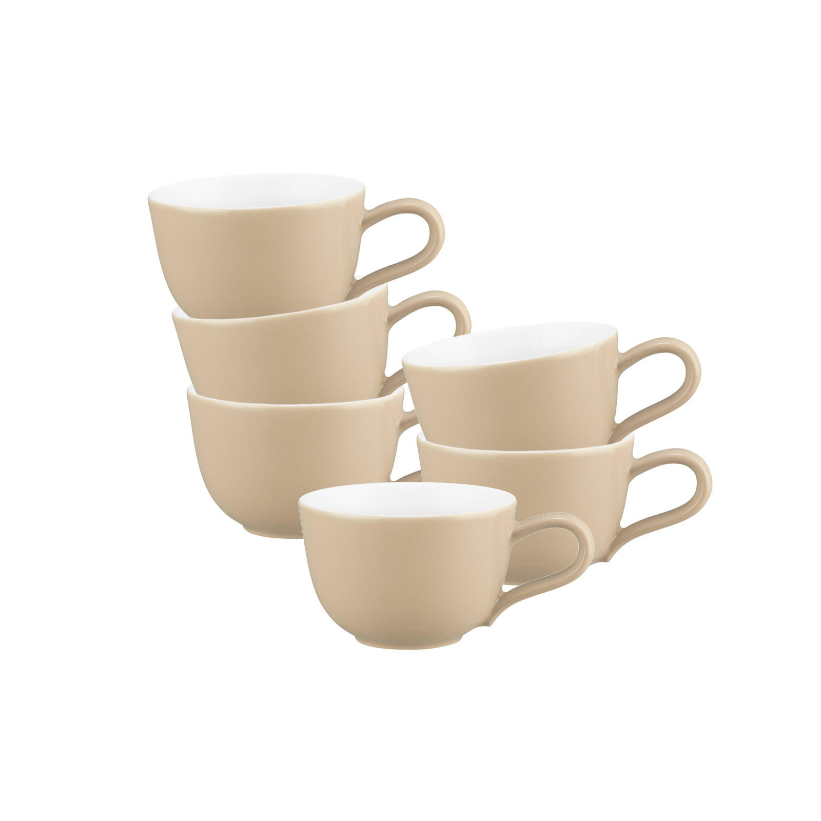 ESPRESSOTASSEN Liberty Pure Colors Dusty Beige 90 ml 6er Set - Beige, Keramik (0.09L) - Seltmann Weiden