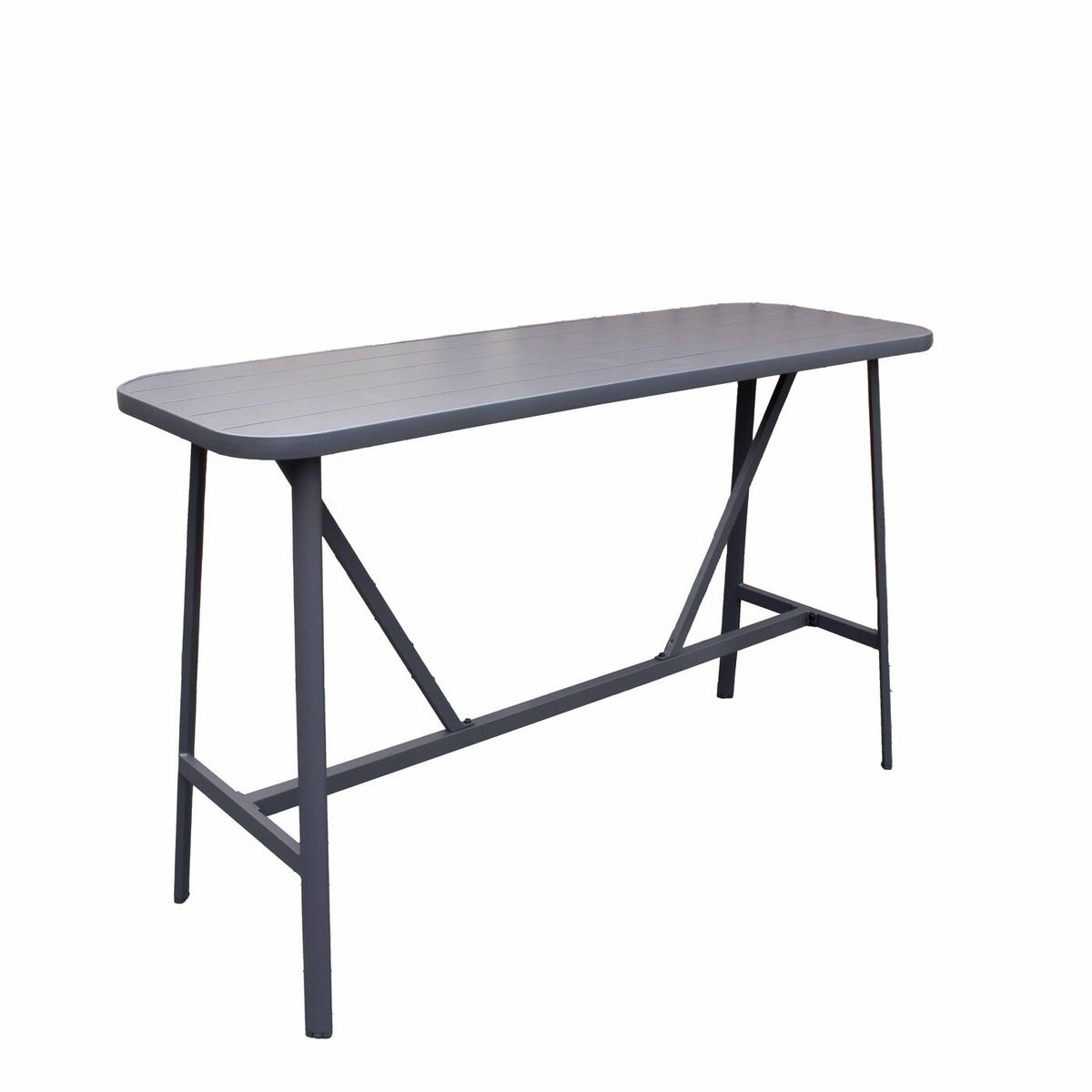 GARTENBARSET aus Aluminium 5-Teilig, anthrazit - Anthrazit, Metall - Giga Meubel