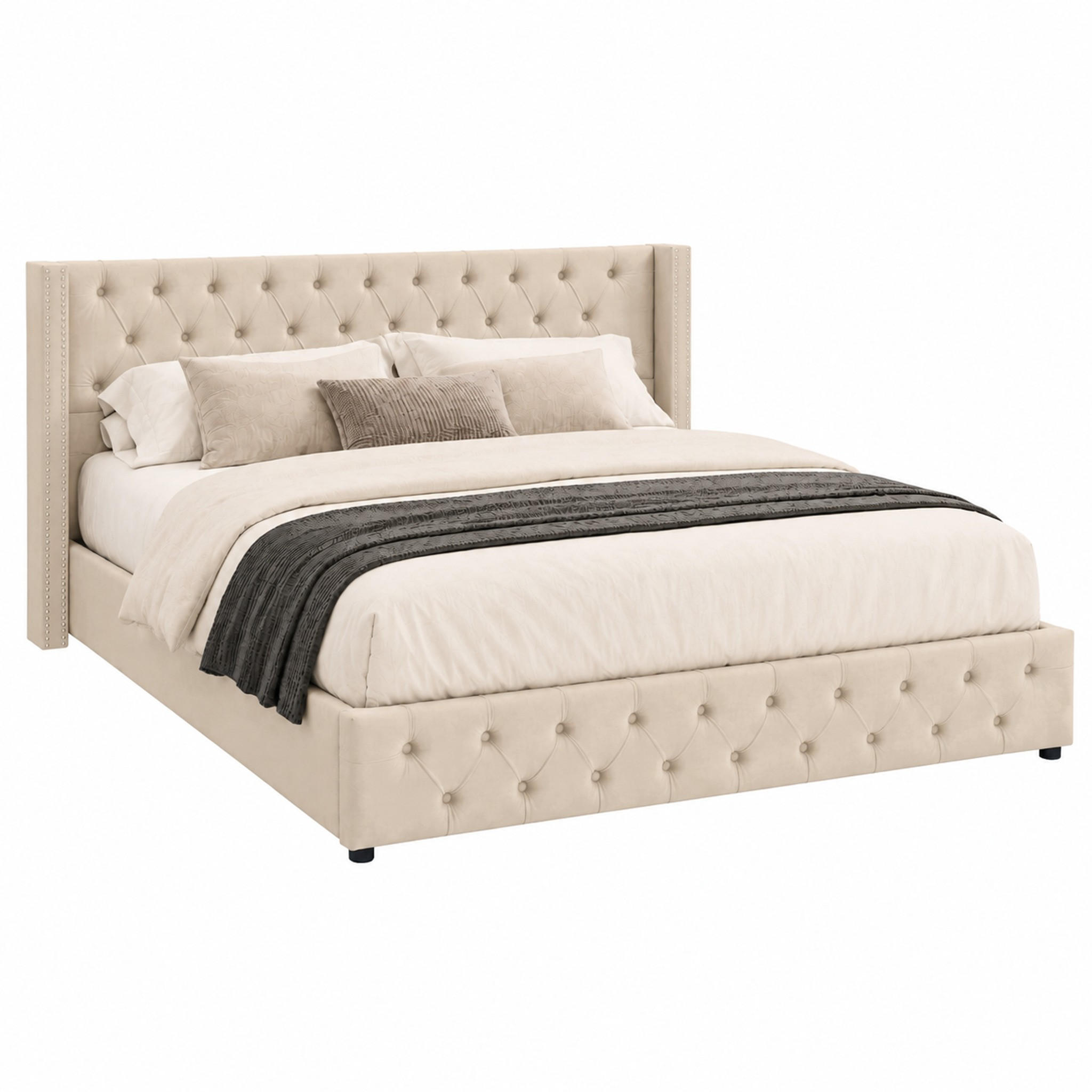 Meubliv Polsterbett Beige 180x200 cm