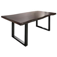 BAUMTISCH Akazie 200x100x77 braun lackiert / U-Beine anthrazit glänzend FREEFORM 5 - Anthrazit/Braun, Holz (200/100/77cm) - Massivmoebel24