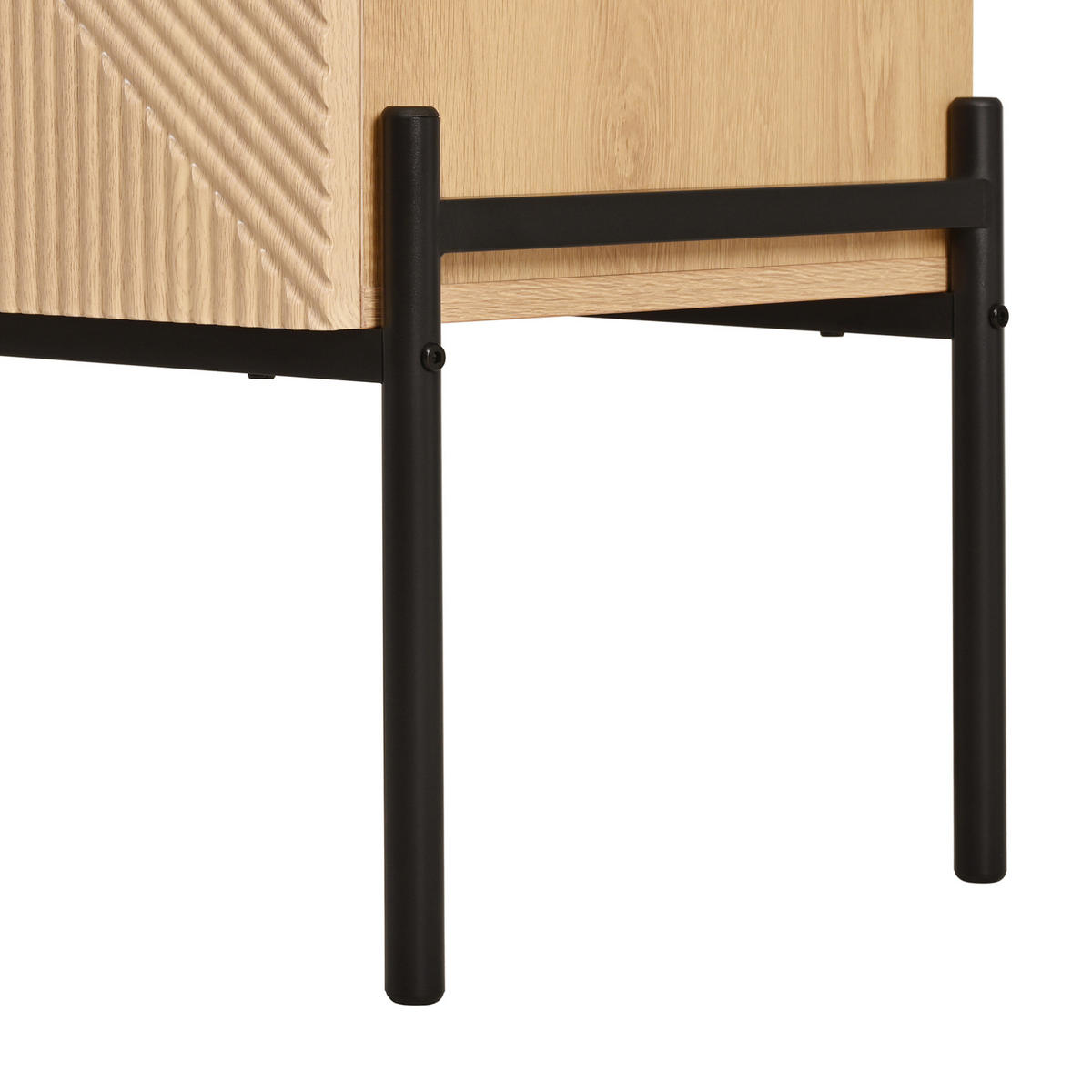 KOMMODE aus MDF 115,5x38x75cm in Natur mit 6 Schubladen - Naturfarben, Holzwerkstoff (115.5/75/38cm) - Modfu