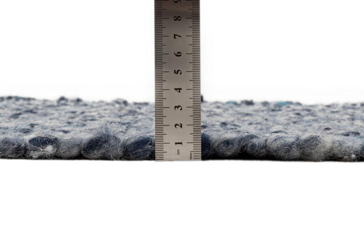 HANDWEBTEPPICH Alm-Freude 70x240 cm - Blau, Textil (70/240cm) - THEKO