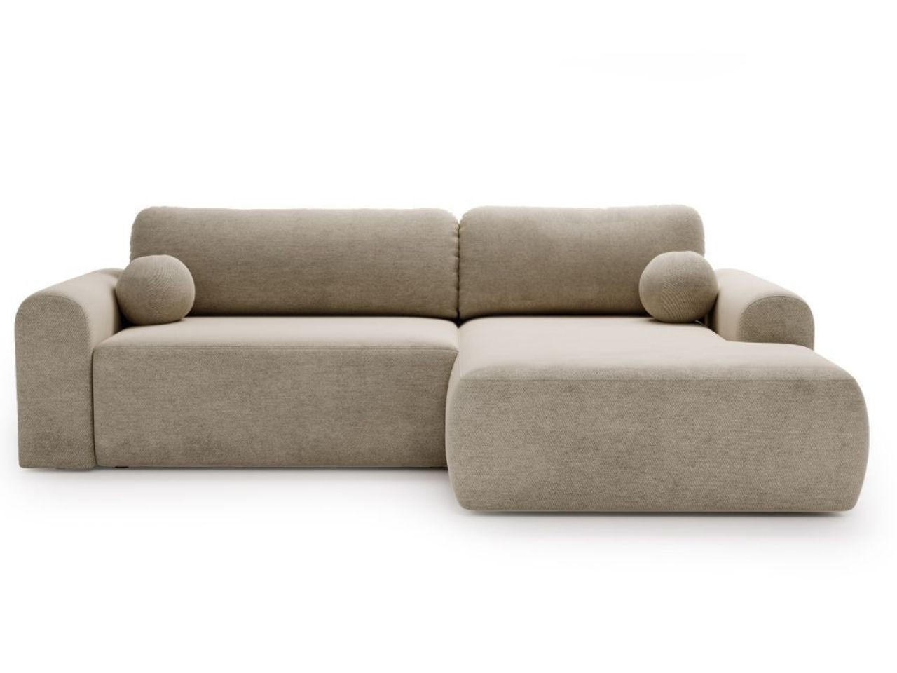 ECKSOFA Savana Beige Rechts - Beige, Holz/Textil (177/257cm) - Graingold