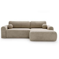 ECKSOFA Savana Beige Rechts - Beige, Holz/Textil (177/257cm) - Graingold