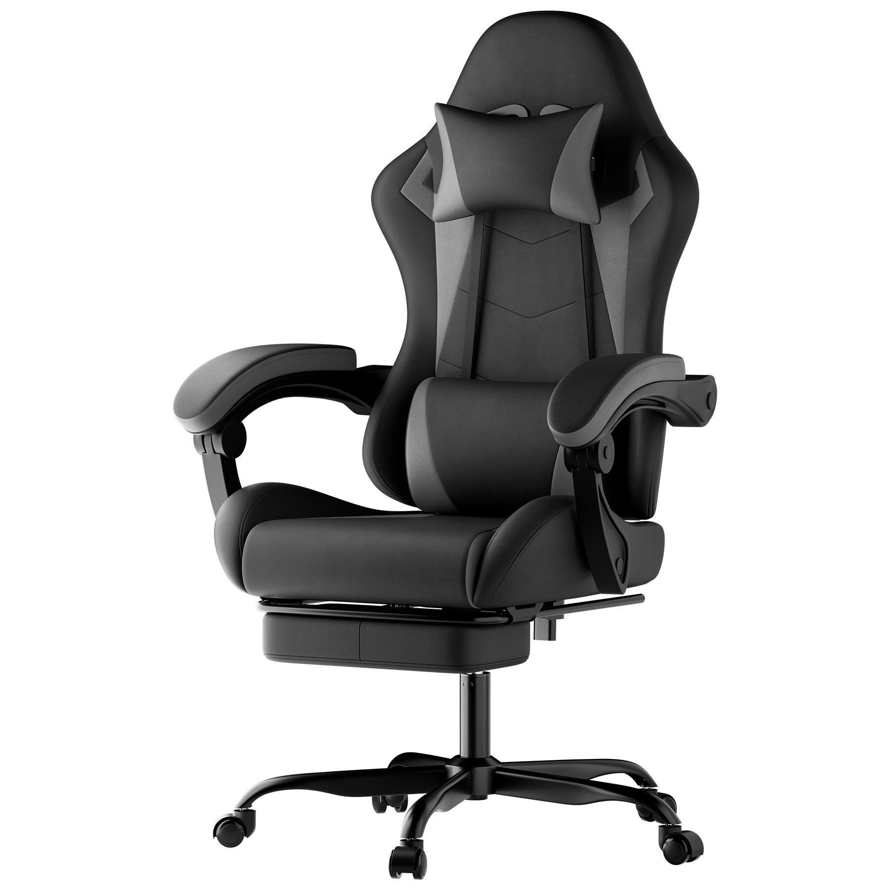 GAMINGSTUHL Schwarzgrau 58,5/63/120,5 cm - Schwarz, Metall (58.5/120.5/63cm) - PANGIVO
