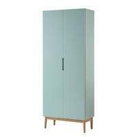 GARDEROBENSCHRANK - Eichefarben/Mintgrün, Holzwerkstoff (76/193/37cm) - home24