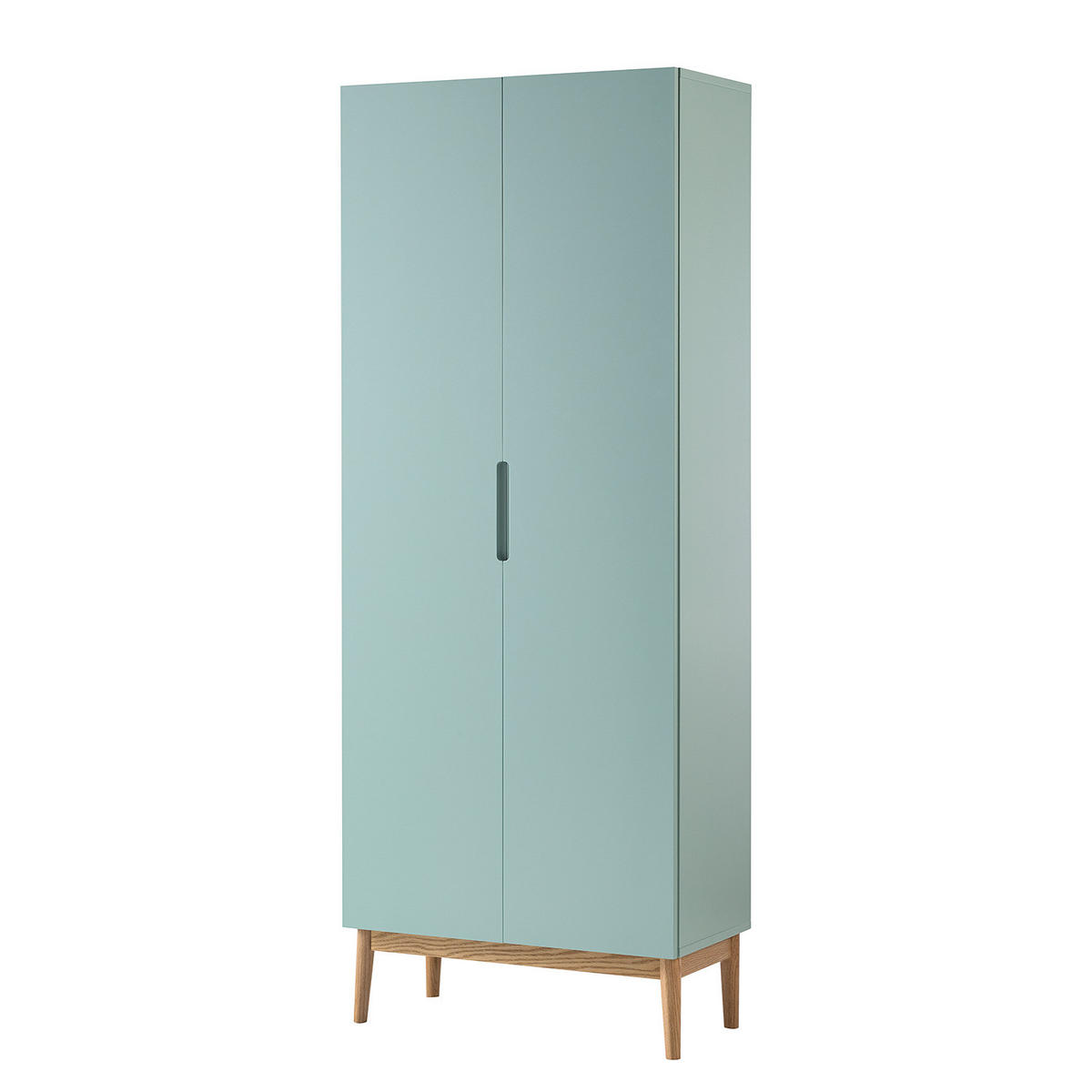 GARDEROBENSCHRANK - Eichefarben/Mintgrün, Holzwerkstoff (76/193/37cm) - home24