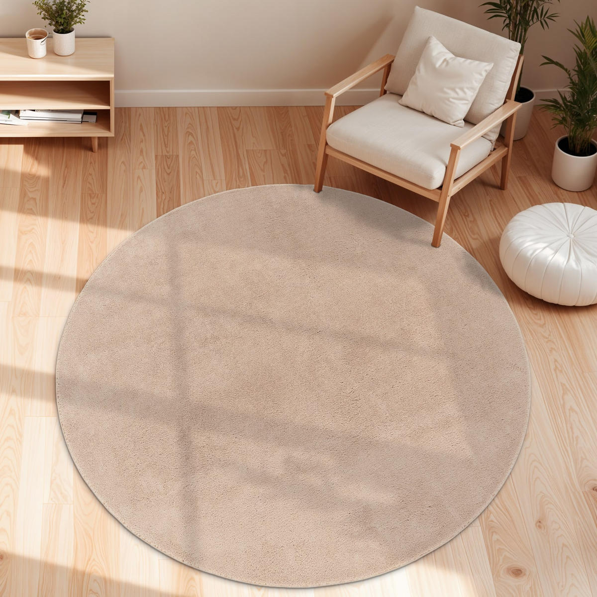 KURZFLORTEPPICH 80/80 cm Cadiz 630 - Beige, Kunststoff (80/80cm) - Paco Home