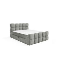 BOXBETT mit zwei Stauräumen 140x200 cm in Grau - Grau, Textil (140/200cm) - Home Collective