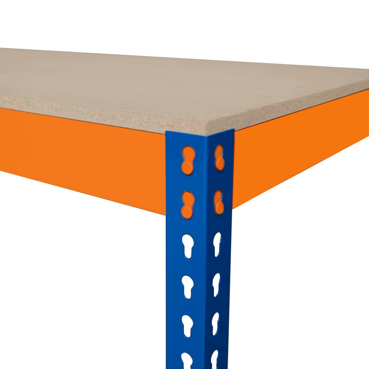 WERKBANK S-Rax 2-stufig - 150cm x 60cm x 90cm - Orange, Holzwerkstoff (150/90/60cm)