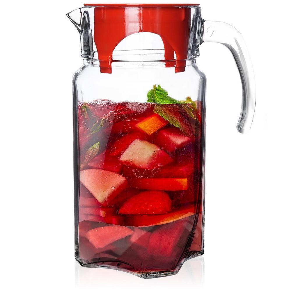 GLASKRUG mit Deckel 1,75 l - Transparent, Glas (1.75L) - Orion 
