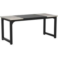 SCHREIBTISCH Computertisch 180 x 80 x 75 cm Vintage-Grau/Schwarz - Multicolor, Metall (80/160/75cm)