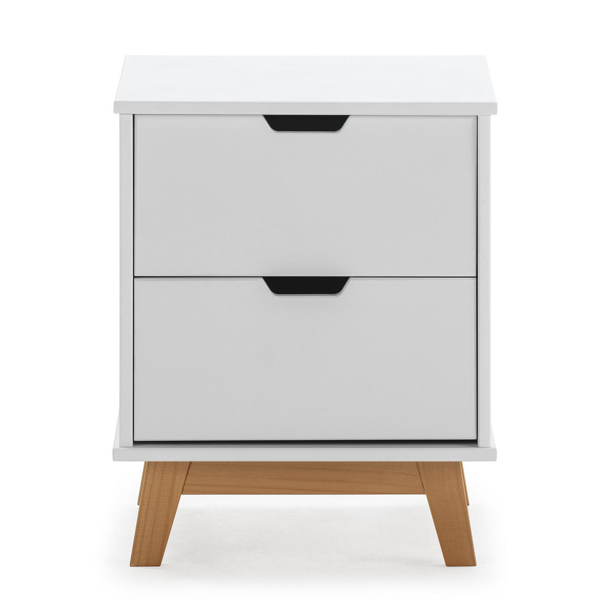 NACHTTISCH Miranda 2 Schubladen Weiß - Weiß, Holz (43/52/35cm) - VS Venta-stock