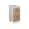 UNTERSCHRANK R-Line Sonoma 40 cm mit Schubladen - Weiß/Sonoma Eiche, Holzwerkstoff (40/81.6/60cm) - Vicco