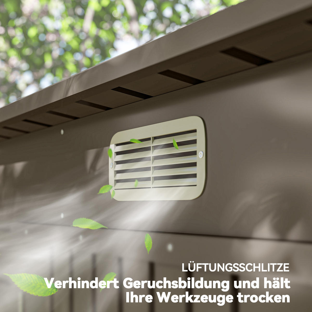 METALL Gerätehaus 2,7 m² 249x121x183cm Geräteschuppen mit Pultdach Doppeltür - Hellgrau, Metall (121/183/249cm) - Outsunny