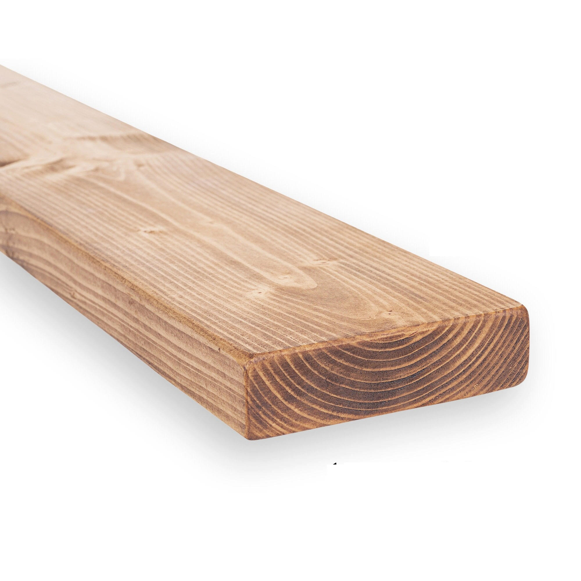 WANDREGAL rustikales 15/3,8/50 cm dunkle Eiche - Dunkelbraun, Holz (50/3.8/15cm)