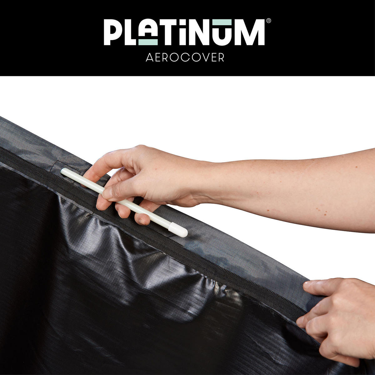 AMPELSCHIRM AeroCover Schutzhülle 2.6 m für Sonnenschirm winterfest atmungsaktiv anthrazit - Anthrazit, Metall (60/60cm) - Platinum