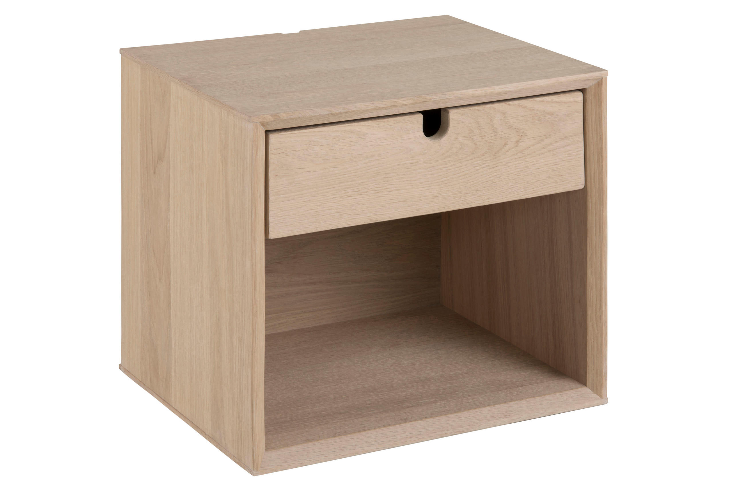 NACHTSCHRANK Eiche - Weiß, Holzwerkstoff (37/33/32cm) - ebuy24