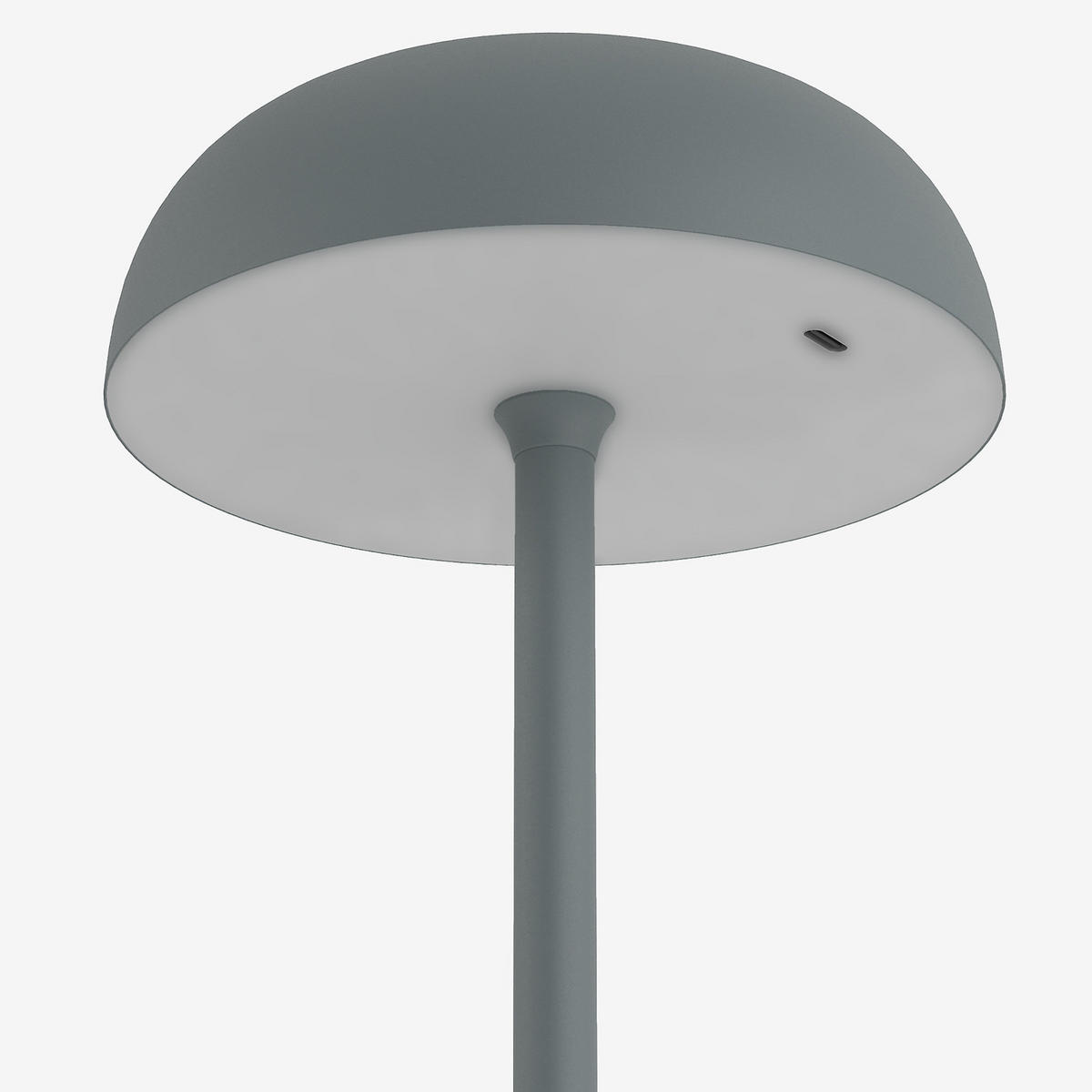 AKKU-TISCHLEUCHTE - Eisen - Grau - Grau, Metall (14/14/30cm) - home24