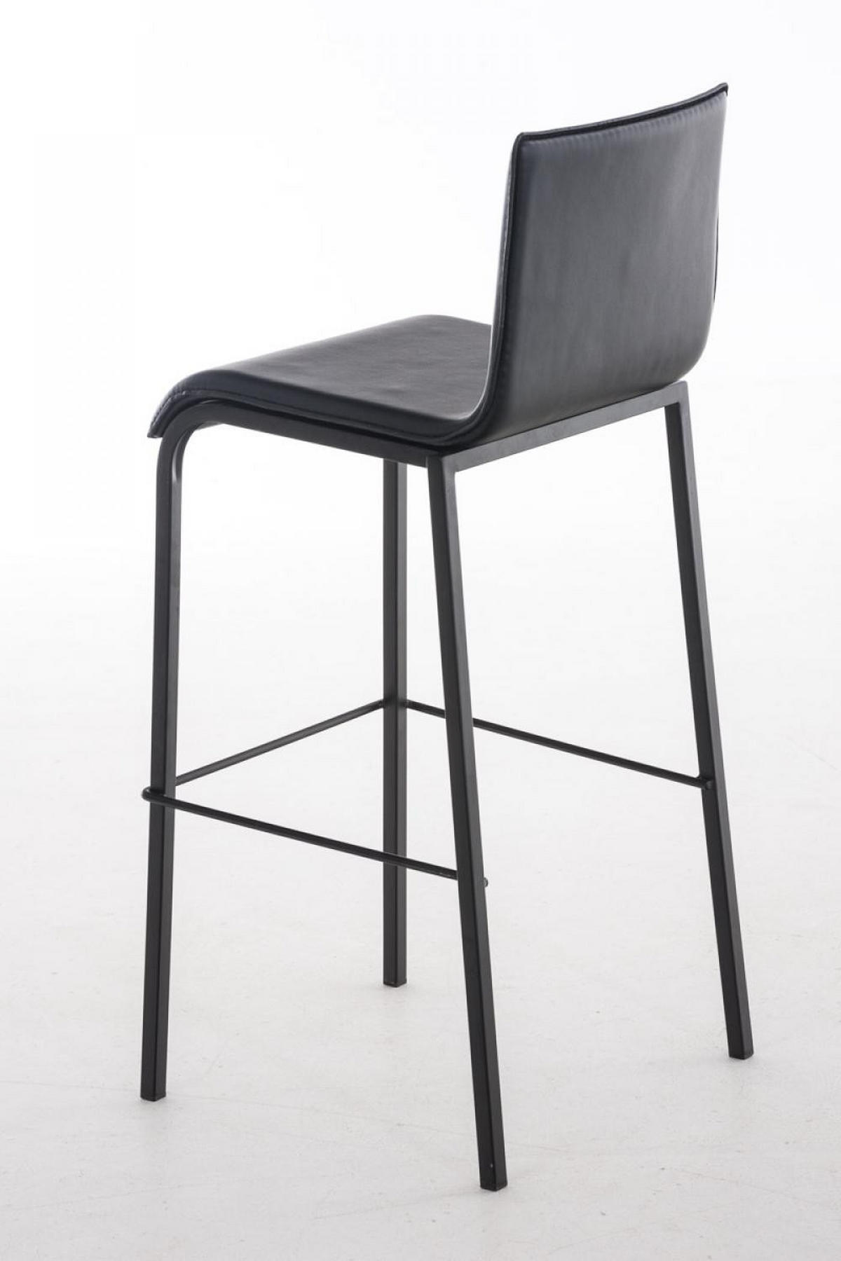 BARHOCKER Lederlook schwarz - Schwarz, Textil/Metall (43/103/51cm) - CLP
