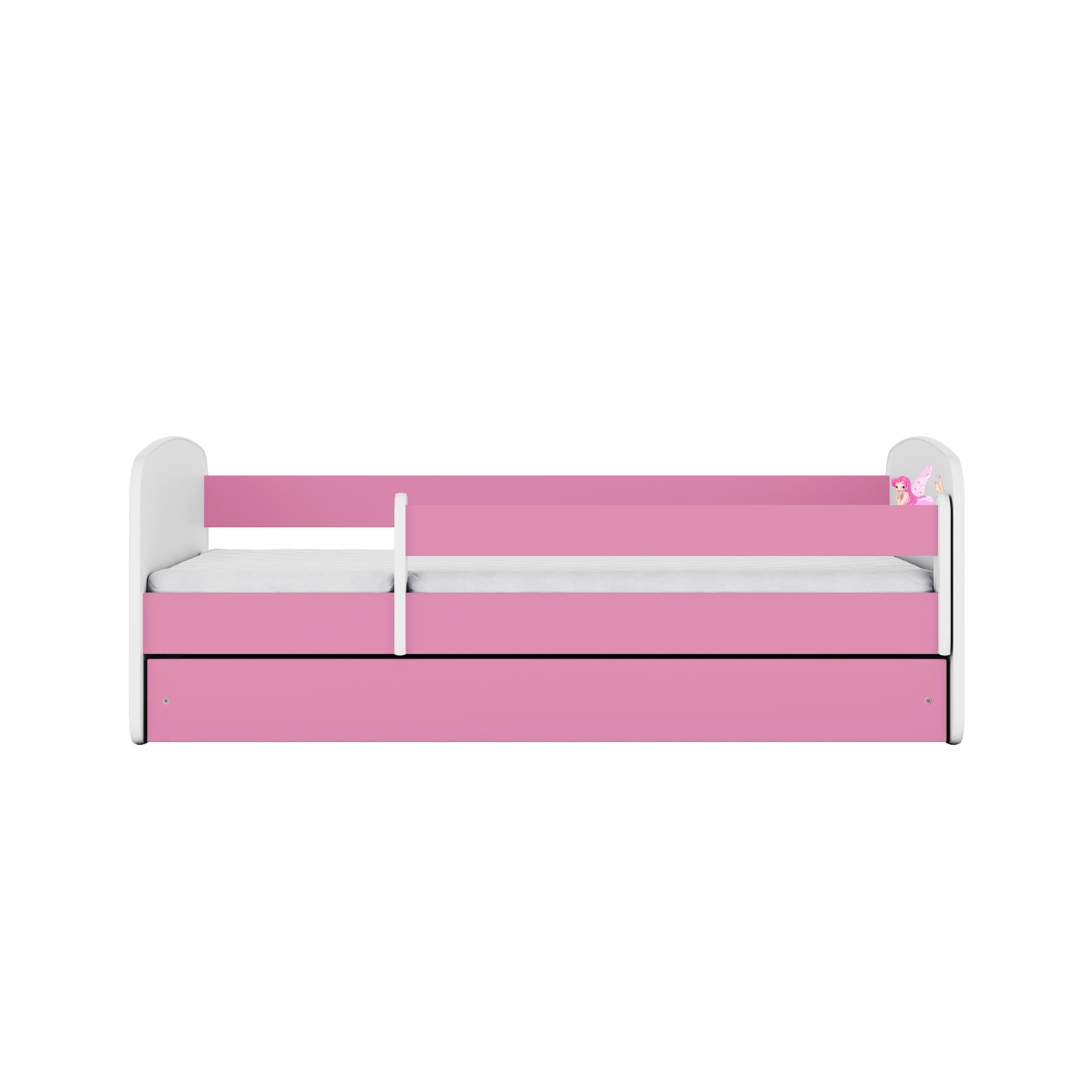 KINDERBETT Fee mit Flügeln mit Schublade 140/70 80/61/144 - Rosa, Holzwerkstoff (70/140cm) - RAUMHIRSCH FURNITURE