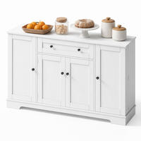 SIDEBOARD in Weiß Küchenbuffet mit Regaltüren und Schublade für Küche und Wohnzimmer, B138/T40/H85 cm - Weiß, Holzwerkstoff (138/85/40cm) - STILVORA